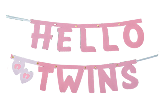 Tekstslinger Hello Twins, roze