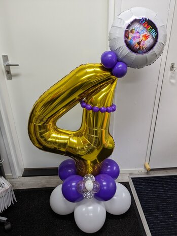 cijfer bouquet 21 jaar pastel