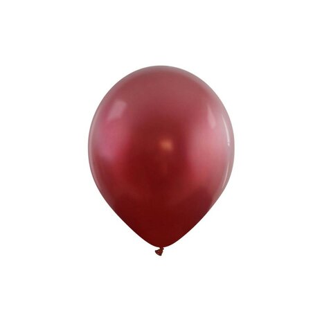 sangria / wijnrood metallic fashion ballonnen, 6 inch