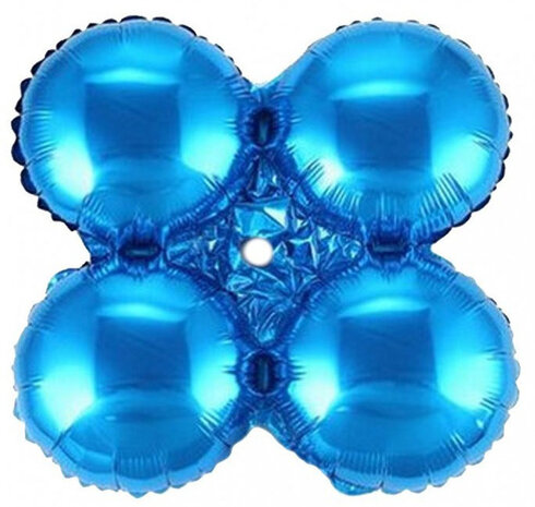 cluster folieballon blauw rond, 60cm