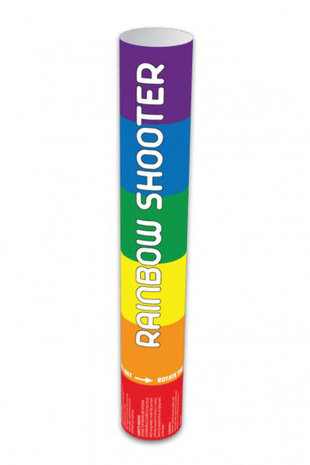 Regenboog rainbow confetti shooter, 34 cm