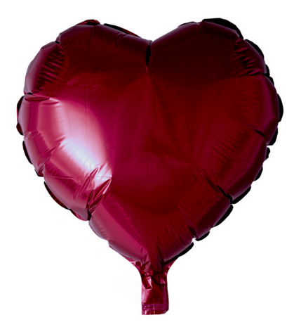 bordeauxRood hart folieballon