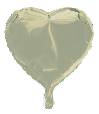 ivoor folieballon hartvorm, 18 inch