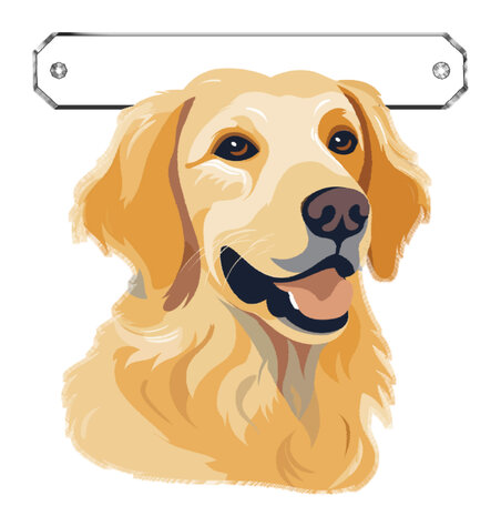 Happy Birthday letterslinger met Golden Retriever