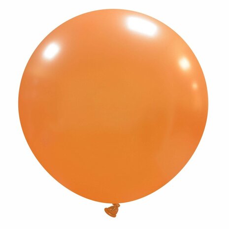 Metallic oranje XL ballon, 75 cm