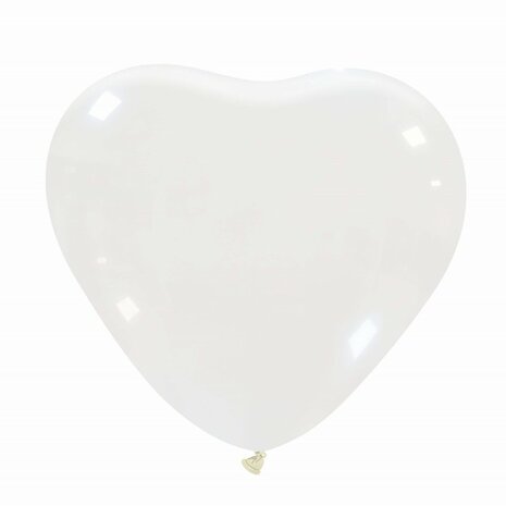 Transparant hartballonnen 40 cm/17 inch