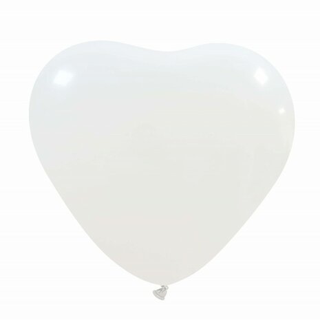Wit hartballonnen 40 cm/17 inch