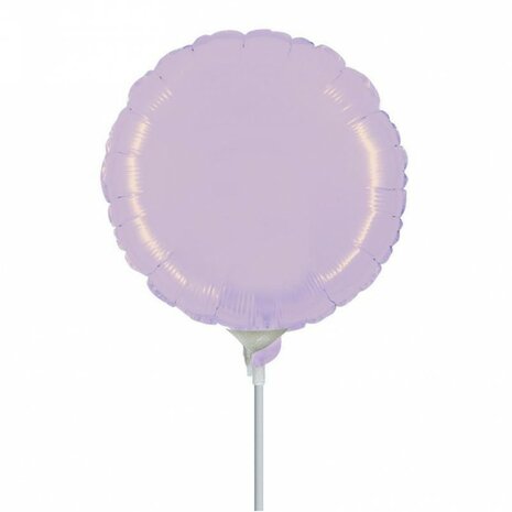 Lavendel rond mini folieballon, 23 cm