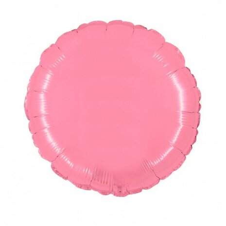 Roze bubble gum folieballon rond, 46 cm / 18 inch