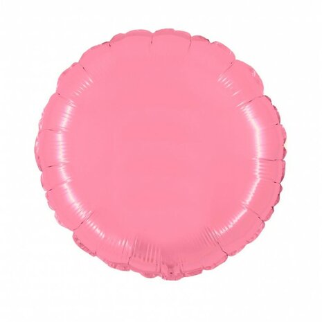 Roze bubble gum folieballon rond, 46 cm / 18 inch