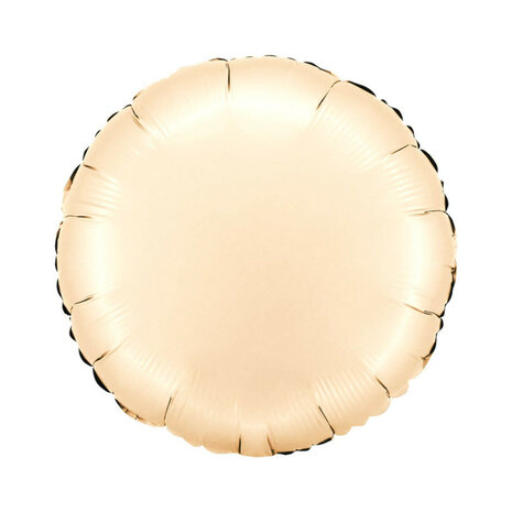 Nude Satin rond folieballon, 45 cm