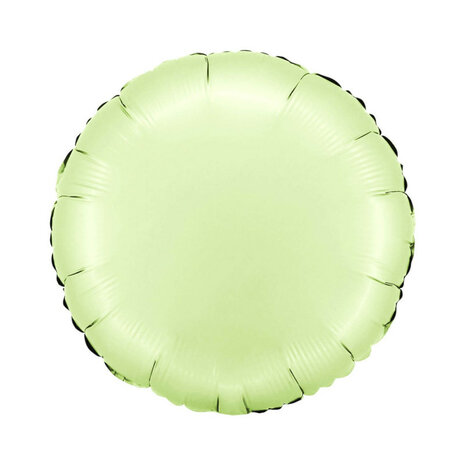 Olive green Satin rond folieballon, 45 cm