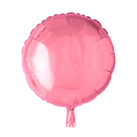 roze folieballon rond, 46 cm