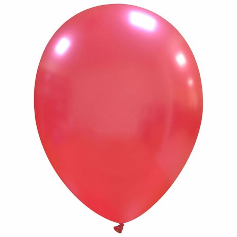 rood metallic ballon 30 cm