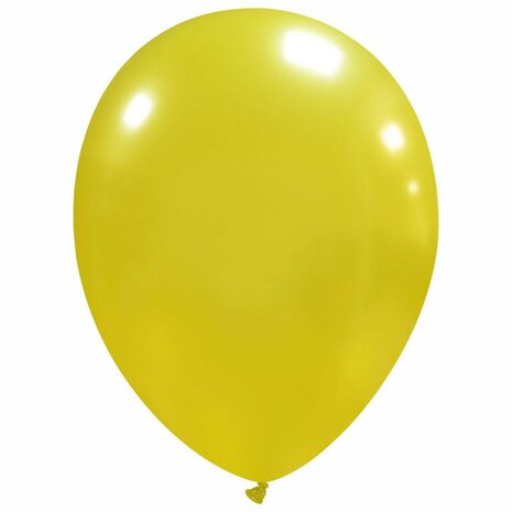 Geel metallic ballonnen, 30cm