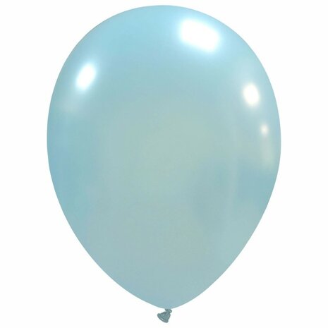 Lichtblauw babyblauw metallic ballonnen