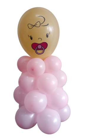 baby girl ballondecoratie diy