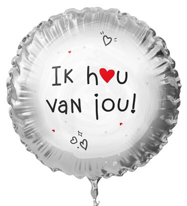 Ik hou van jou folieballon, 45 cm