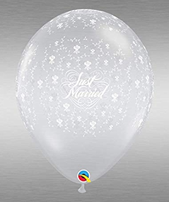 Just married transparant diamond clear, 28 cm