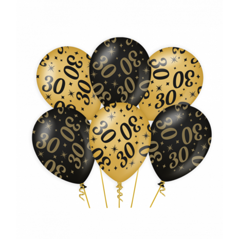 30 classy party ballonnen, 6 st