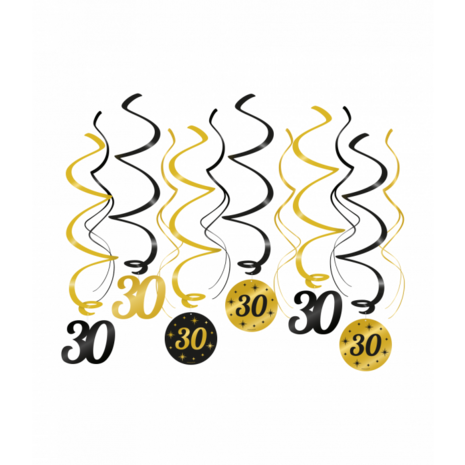 Swirls hangdeco 30, 12 delig