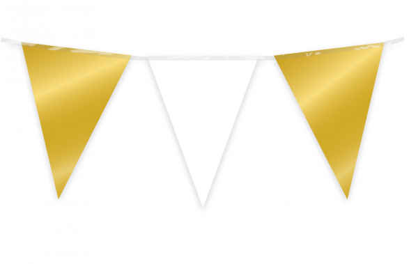 Goud-wit vlaggenlijn, 10 m