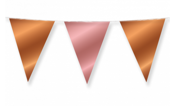 Rose gold en brons vlaggenlijn, 10 m