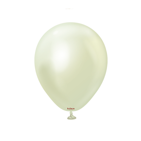 kleine chrome ballonnen green gold, 13 cm