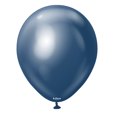 Navy mirror chrome ballonnen, 30 cm
