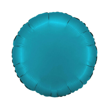 Petrol blue folieballon rond, 18 inch