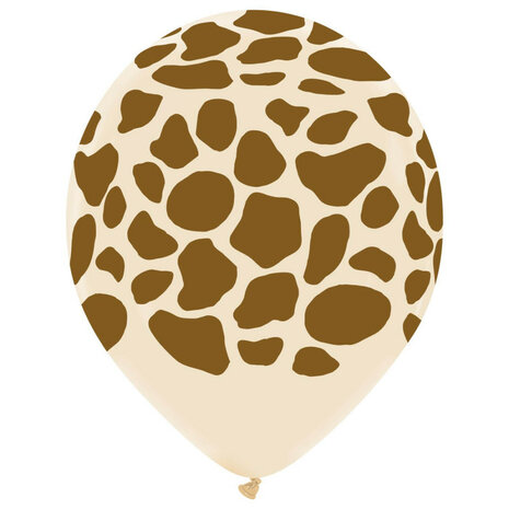 Giraffe print ballonnen, 30 cm