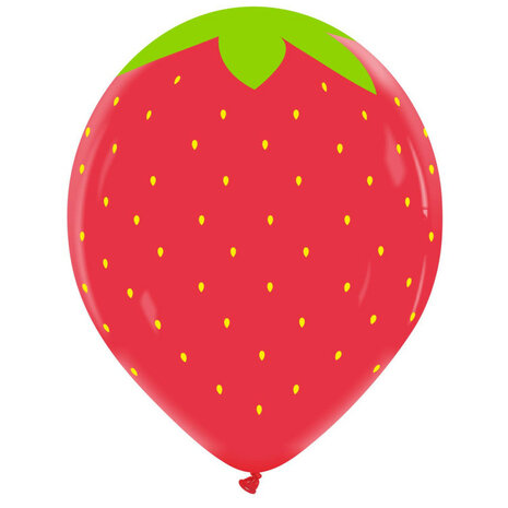 Aardbei strawberry ballonnen, 30 cm