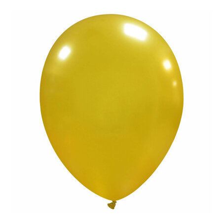 Goud metallic ballonnen, 10 inch / 9 inch