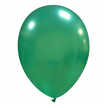 Donkergroen metallic ballonnen, 10 inch / 9 inch