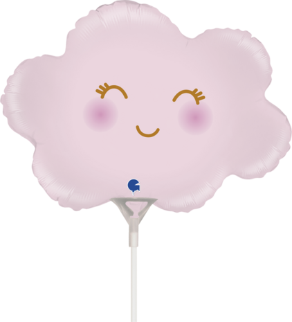 Cloud satin pastel pink mini shape, 14 inch