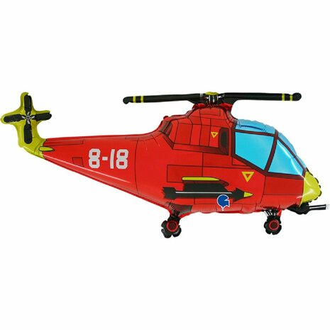 Helicopter shape folieballon, 37 inch