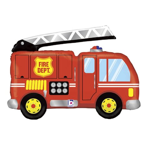Fire truck / brandweer wagen shape folieballon, 32 inch
