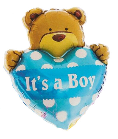 Its a Boy folieballon beer met hartje, 14 inch
