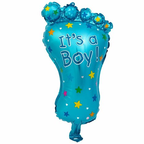 Its a Boy voetje shape folieballon, 36 cm