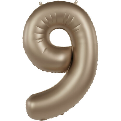 folie cijfer 9 starlight gold,  86cm