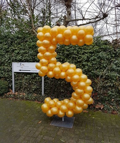cijfer frame met ballonnen