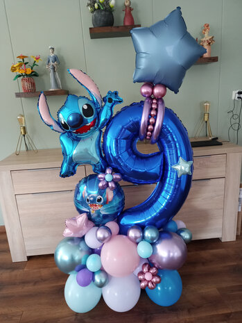 cijfer bouquet 21 jaar pastel