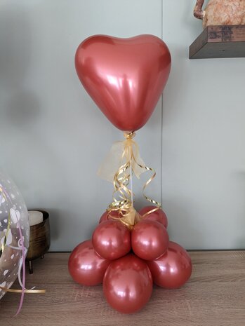 Tafeldecoratie op stokje hart