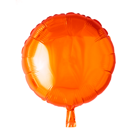 Oranje ronde folieballon, 45 cm