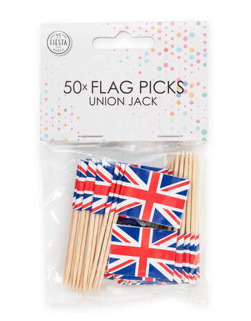 Party prikkers / picks Union Jack, 50 st.