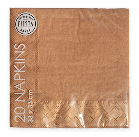 Servetten rose gold, 33x33 cm