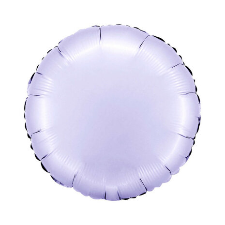 Lilac Satin rond folieballon, 45 cm