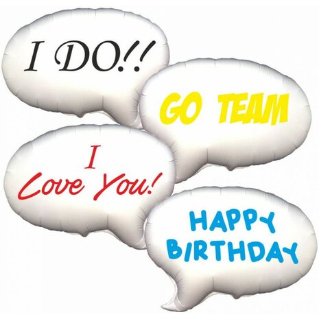 Speech bubble / tekstballon, 24 inch