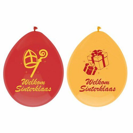 Welkom Sinterklaas ballonnen, 6 st.