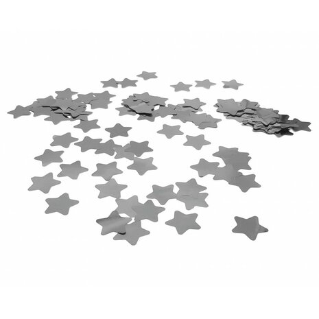confetti sterren zilver, 15 gr